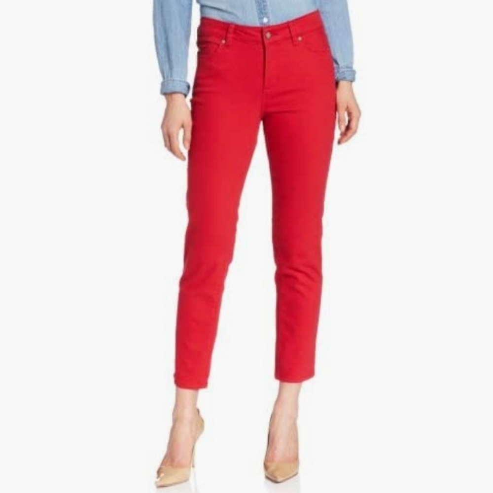NYDJ Red Skinny Ankle Jeans
